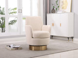 Velvet Swivel Barrel Chair, Swivel Accent Chairs Armchair for Living Room, Reading Chairs for W1361116868