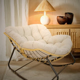 Larger Outdoor Rocking Patio Egg Rocking Indoor Papasan Rattan Wicker Lounge W2887P335742