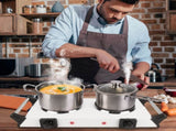 2000W Dual Burner Electric Hot Plate, 5 Temperature Settings , Portable Countertop Stove 78627133