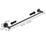 ZUN Bathroom Hardware Set, Thicken Space Aluminum 3 PCS Towel bar Set- Matte Black 16-27 Inches 41452041