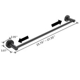 Bathroom Hardware Set, Thicken Space Aluminum 3 PCS Towel bar Set- Matte Black 16-27 Inches 41452041