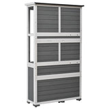 TOPMAX 63'' Height Garden Wood Storage Cabinet Outdoor Tool Storage Shed, N717P233276E