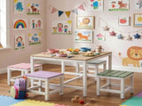 5-piece children's patio table and chair set , 29.5 inches, khaki, pink, purple, 68279899