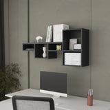 Globe Wall-Mounted Shelf Unit with 5 Shelves, Black B128P237186