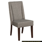 Contemporary Design Dark Brown Finish Dining Chairs Set of 2pc Fabric Upholstered Dining Room B01170955