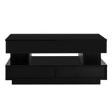 Lift-Top Coffee Table with 2 Drawers, Modern Coffee Table with Adequate Hidden Compartment, 97569503