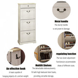 Shoe Storage Cabinet with 1 Drawer, 3 Flip Drawers, Freestanding Shoe Cabinet Organizer with W1120P290634