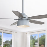 52-Inch Premium Cement Gray Ceiling Fan With Light,E26 Bulb Included,Remote Control,DC Motor,5 W934P359531