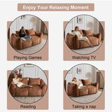 Giant Bean Bag Couch for Adults, Ultra Soft Fluffy Loveseat Bean Bag Sofa, Oversized Chase Lounge 88086941