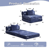 Compression Sofa,Convertible Floor Sofa Bed with Fixed-Shape Frame,Single Seater Boneless Modular 16454483