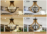 5-Light Modern Chandeliers W2738P242327