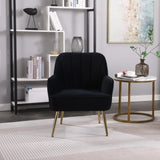Modern Mid Century Chair velvet Sherpa Armchair for Living Room Bedroom Office Easy Assemble W1361102502