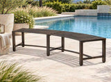 Bronze 141 x 35.5 x 40 cm 2-Seater Curved Iron Bench 47711682