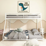Same as B083P160614 Adam Sturdy Twin over Full Bunk Bed Metal White for Kids Adult, Low Profile B083P170884