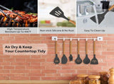 11Pcs Silicone Cooking Utensil Set Heat Resist Wooden Handle Silicone Spatula Ladle Spaghetti Server 44027045