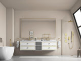 96" Wall Hung Bathroom Vanity Cabinet Fits Double Sinks, Cabinet Only W2287P265098