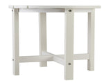 46*46*46cm Single Layer Round HDPE Side Table White 64319396