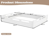 Queen Size Floor Platform Bed with Full-length Guardrails, Low Profile Queen Bed Frame, No Box W1580P438794
