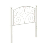 ZUN Twin Size Unique Flower Sturdy System Metal Bed Frame with Headboard and Footboard W21428124