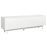 ZUN ON-TREND Graceful TV Stand Arch Cabinets for TVs Up to 78'', Minimalist Entertainment Center WF325999AAK