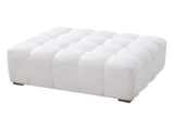 White Boucle Multipurpose Ottoman N769P350122W