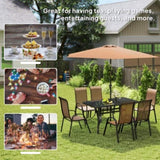 Outdoor dining table and chair package with umbrella 71751656