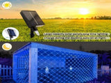 Blue outdoor solar mesh light, 6.6ft X 9.8ft fairy mesh light with 200 LEDs, 8 modes, suitable for 10016108