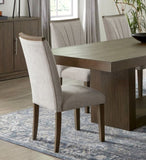 Contemporary Design Dining Side Chairs Set of 2, Brown Finish Wooden Furniture B011P285312