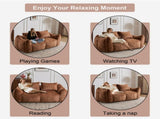 Giant Bean Bag Couch for Adults, Ultra Soft Fluffy Loveseat Bean Bag Sofa, Oversized Chase Lounge 88086941