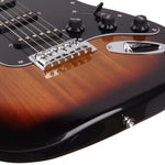 ZUN GST Stylish Electric Guitar Kit with Black Pickguard Sunset Color 74714039