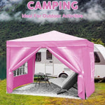 ZUN 10'x10' Folding Canopy with 4 Removable Sidewalls Outdoor Event Shelter UPF 50+ Gazebo Portable W2185P194743