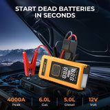 S ZEVZO 4000A Car Jump Starter with Air Compressor, 150PSI 11169263
