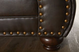 Leinster Faux Leather Upholstered Nailhead Sofa, Loveseat, and Chair Set T2574P196936