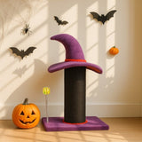 Wizard Hat Cat Scratching Post with Spring Ball Toy for Indoor Cats, Halloween Spooky Cat Scratcher, 45906745