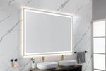 ZUN 84in. W x 48in. H Oversized Rectangular Black Framed LED Mirror Anti-Fog Dimmable Wall Mount W127294620