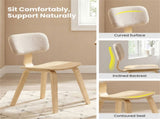 Set of 2 Dining Chair Set , Teddy Velvet Upholstery & Plush Padded Design 44117233