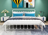 Metal Platform Bed Frame, Victorian Style Headboard/Footboard/Under Bed Storage/No Box Spring W840P296694