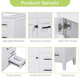 30" Bathroom Vanity without Sink, Cabinet Base Only, Bathroom Cabinet with Drawers, Solid Frame and WF321000AAK