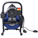 60FTx1/2Inch Drain Cleaner Electric Drain Auger with 4 Cutter & Foot Switch Drain Cleaner W46591779