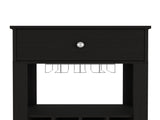 39" H black bar- coffee cart, Kitchen or living room cabinet storage, with 12 bottle racks, a B097133083