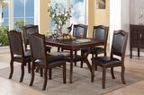 Traditional Formal Set of 2 Chairs Dark Brown Espresso Dining Seatings Cushion Chair HSESF00F1338