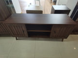 55-inch wooden TV cabinet with 2 vertical groove doors, adjustable shelves, living room W1706P465297