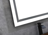 60 x 36 Inch LED Bathroom Mirror with Front and Backlight, Wall Mounted Vanity Mirror, Anti-Fog, W2287P280115