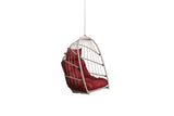 Outdoor garden rattan egg swing chair hanging chair PE hanging chair red W2500P231669