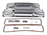 Aluminum Short Finned Valve Covers w/Gaskets Fit for 1958-1986 Chevy SBC 283-400 49439907