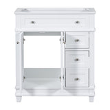 ZUN 30" Bathroom Vanity Cabinet without Sink, Free Standing Vanity with 2 Drawers& Soft Closing Doors, 23199631