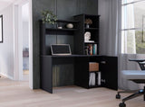 Muncy Computer Desk with Ample Work Surface, Hutch Storage and Single Door Cabinet with 3-Tier B097133101