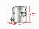 4.5 Gallon Stainless Steel Insulated Beverage Dispenser, Thermal Hot & Cold Drink Server with Spigot 61383127