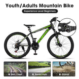 ZUN A24299 24 inch Mountain Bike Bicycle for Adults Aluminium Frame Bike Shimano 21-Speed with Disc W1856138245