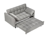 Modern Velvet Loveseat Futon Sofa Couch Pullout Bed, Small Love Seat Lounge Sofa w/Reclining W1658P145846